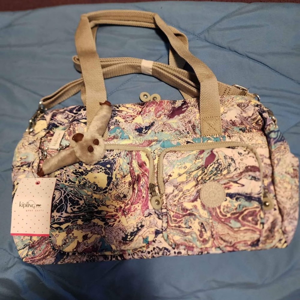 Kipling Marble Print Shoulder Bag